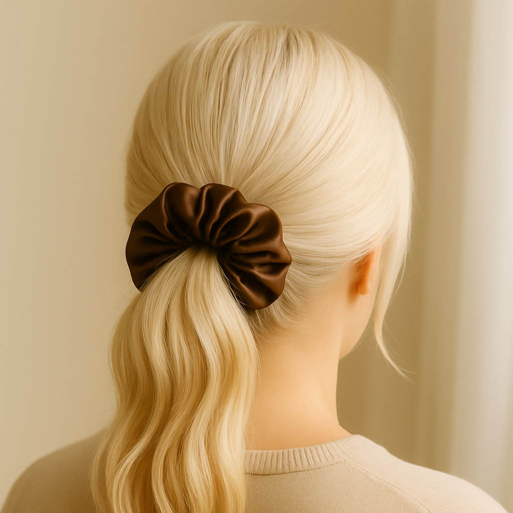 Choco Drip Satin Scrunchie🍫