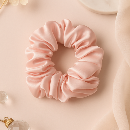 Blush Pink Satin Scrunchie