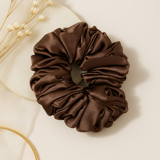 Choco Drip Satin Scrunchie🍫