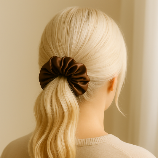 Choco Drip Satin Scrunchie🍫