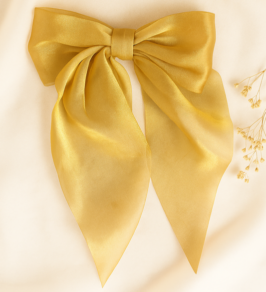 Golden Glow Hair Bow 💛