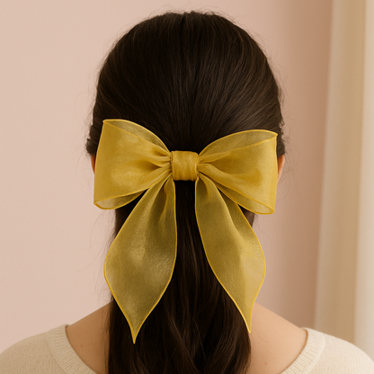 Golden Glow Hair Bow 💛