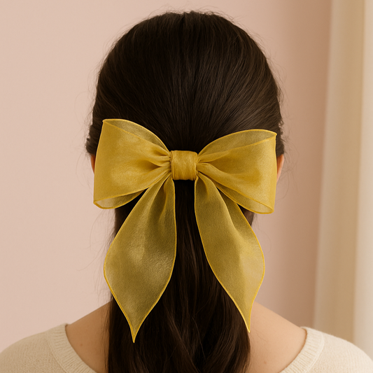 Golden Glow Hair Bow 💛