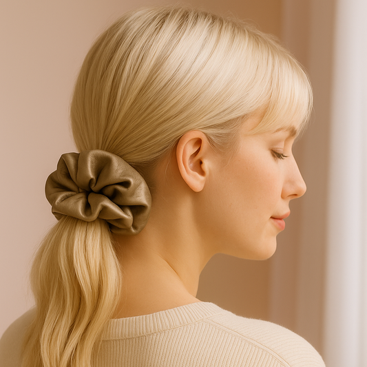 Golden Hour Faux Leather Scrunchie🔥
