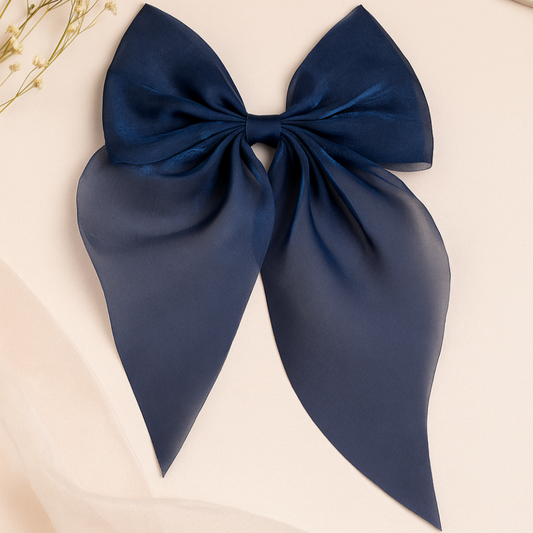 Midnight Charm Organza Bow