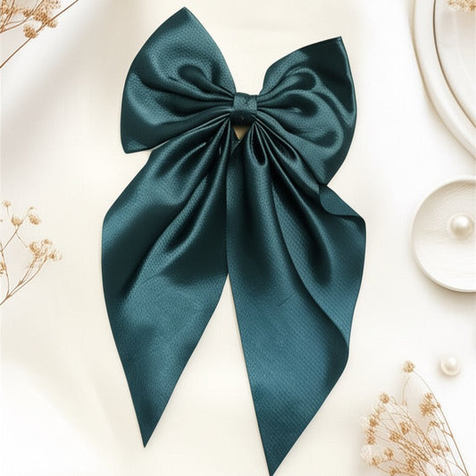 Pitch Black Elegance Hair Bow 🖤