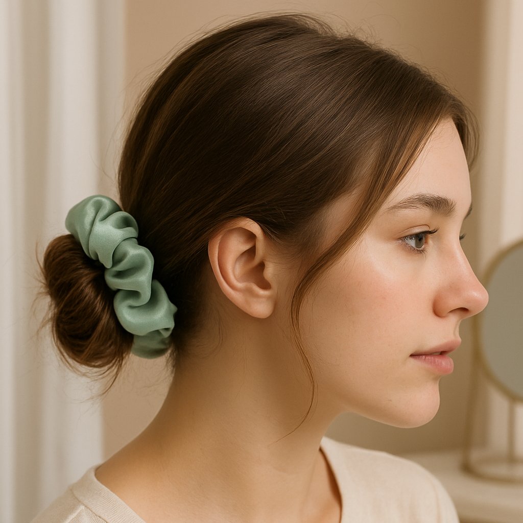 Pastel Green Scrunchie