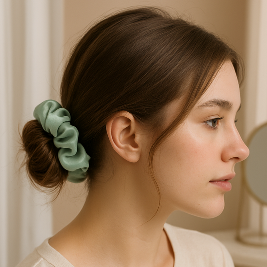 Pastel Green Scrunchie