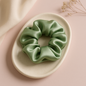 Shiny Green Scrunchie