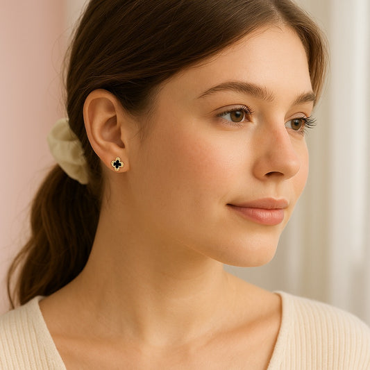 Boujee Black Bling Studs