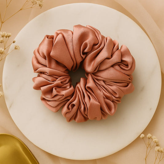 Dusky Rose Satin Scrunchie🌸