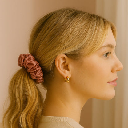 Dusky Rose Satin Scrunchie🌸