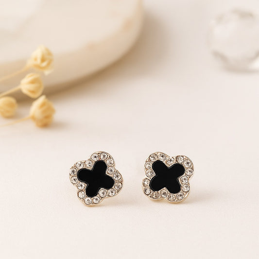 Boujee Black Bling Studs