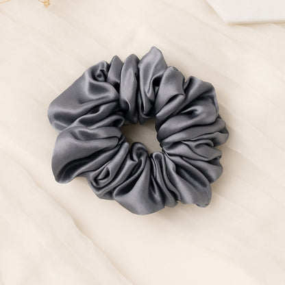 Charcoal Luxe Satin Scrunchie🖤